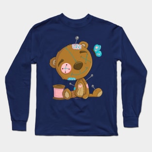 Tattered Cute Teddy Bear Long Sleeve T-Shirt